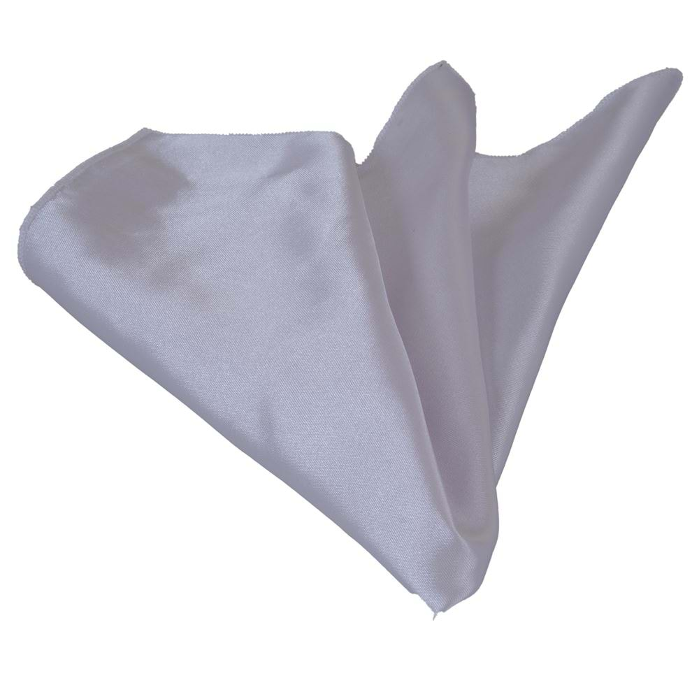 White Satin Pocket Square