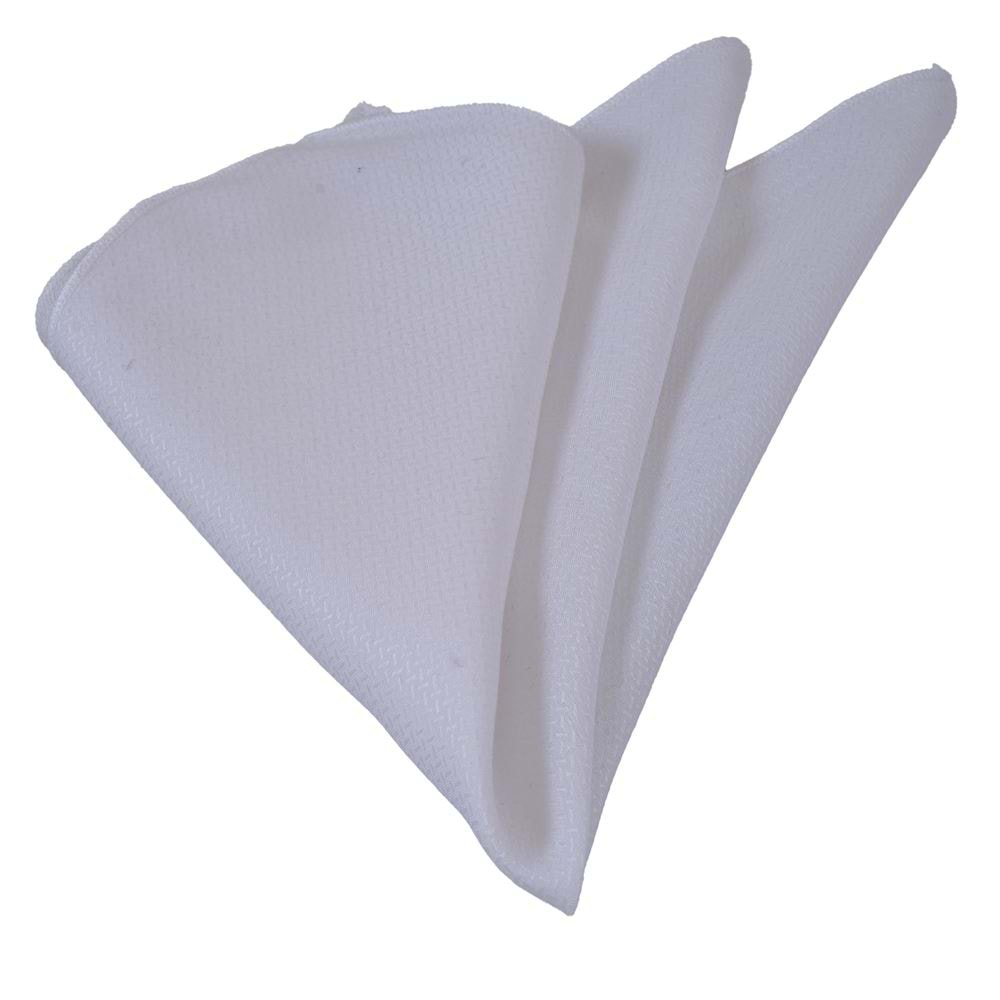 White Soft Touch Pocket Square