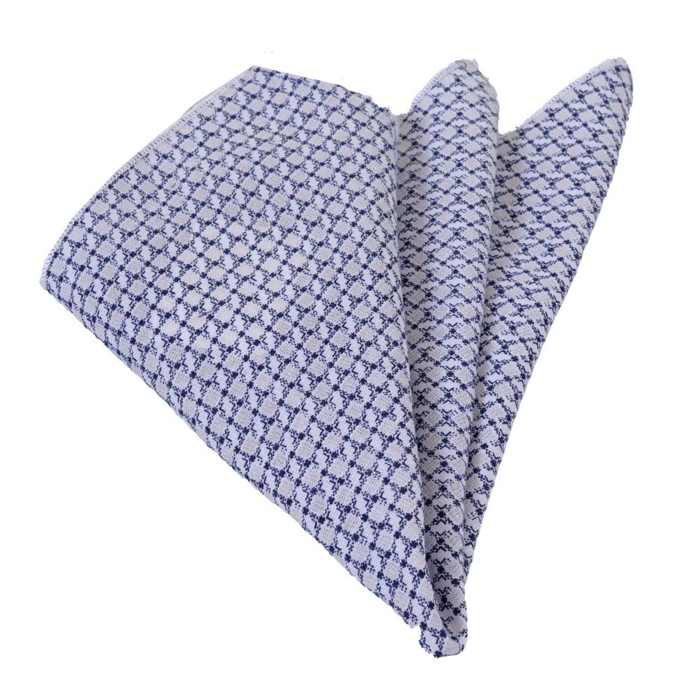 white Navy Beige Pocket Square