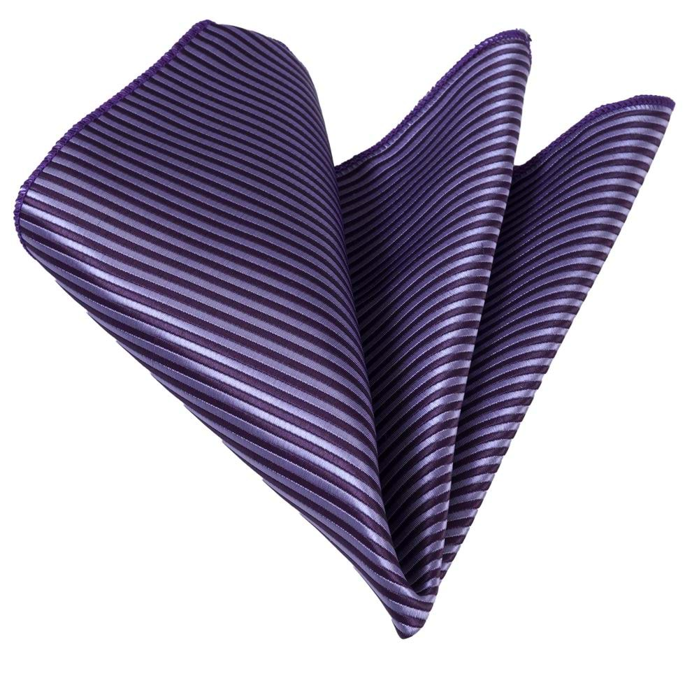 Lilac Striped Purple Pocket Square