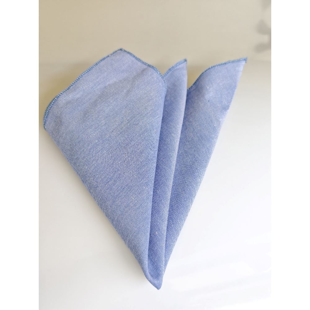 Sky Blue 100% Cotton Pocket Square