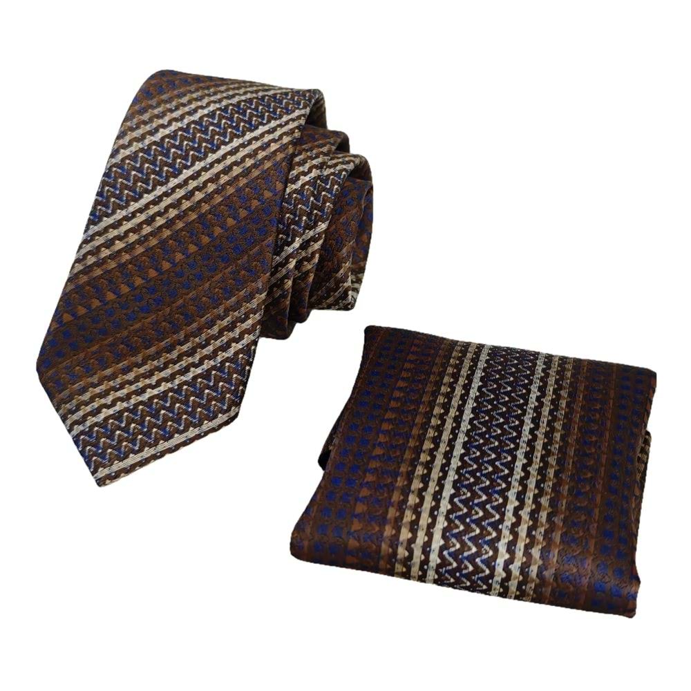 AQ Tie and Pocket Square Set in Box