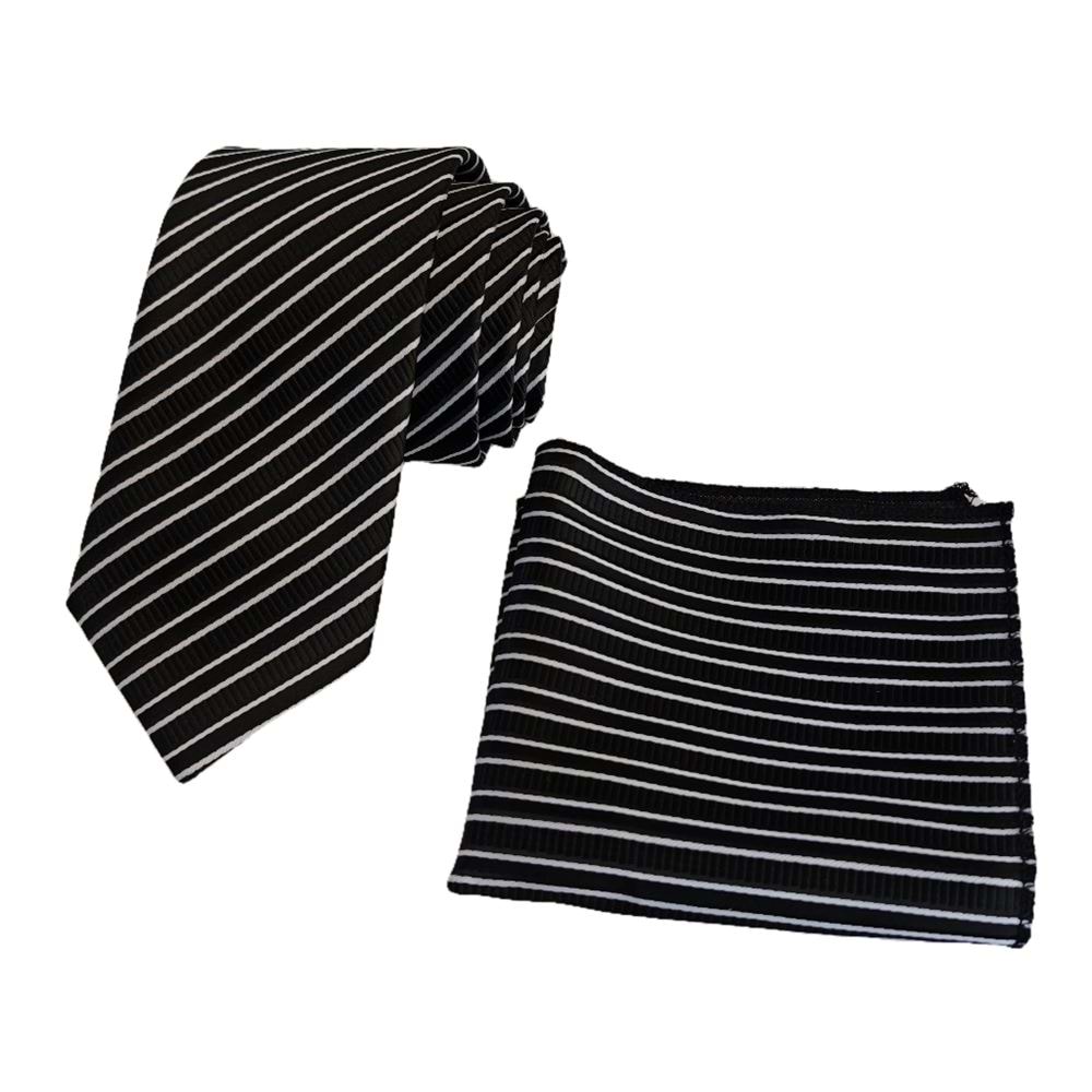 AQ Tie and Pocket Square Set in Box