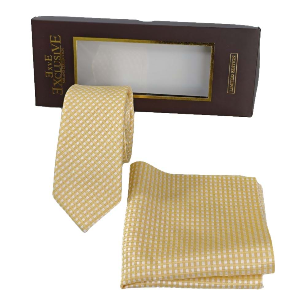 AQ Tie and Pocket Square Set in Box