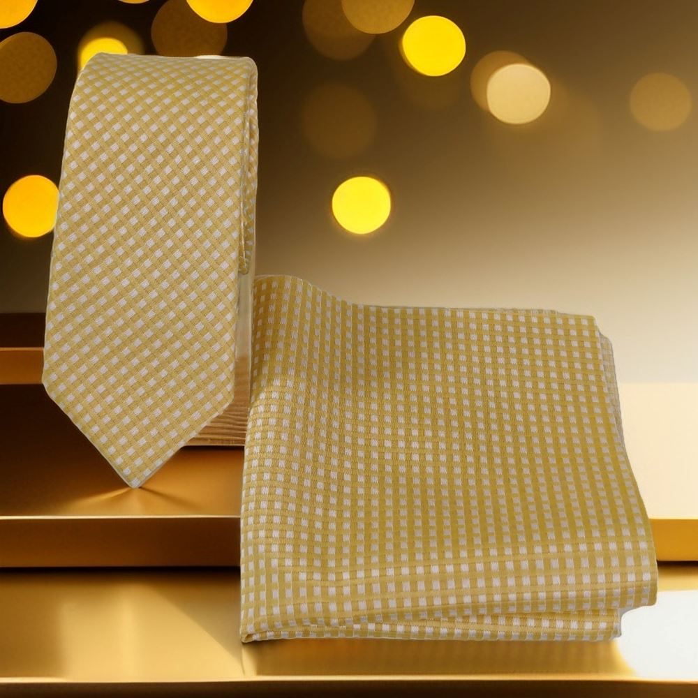 AQ Tie and Pocket Square Set in Box