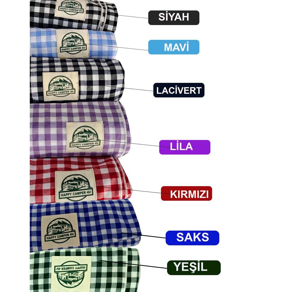 Green White Gingham Square table cover