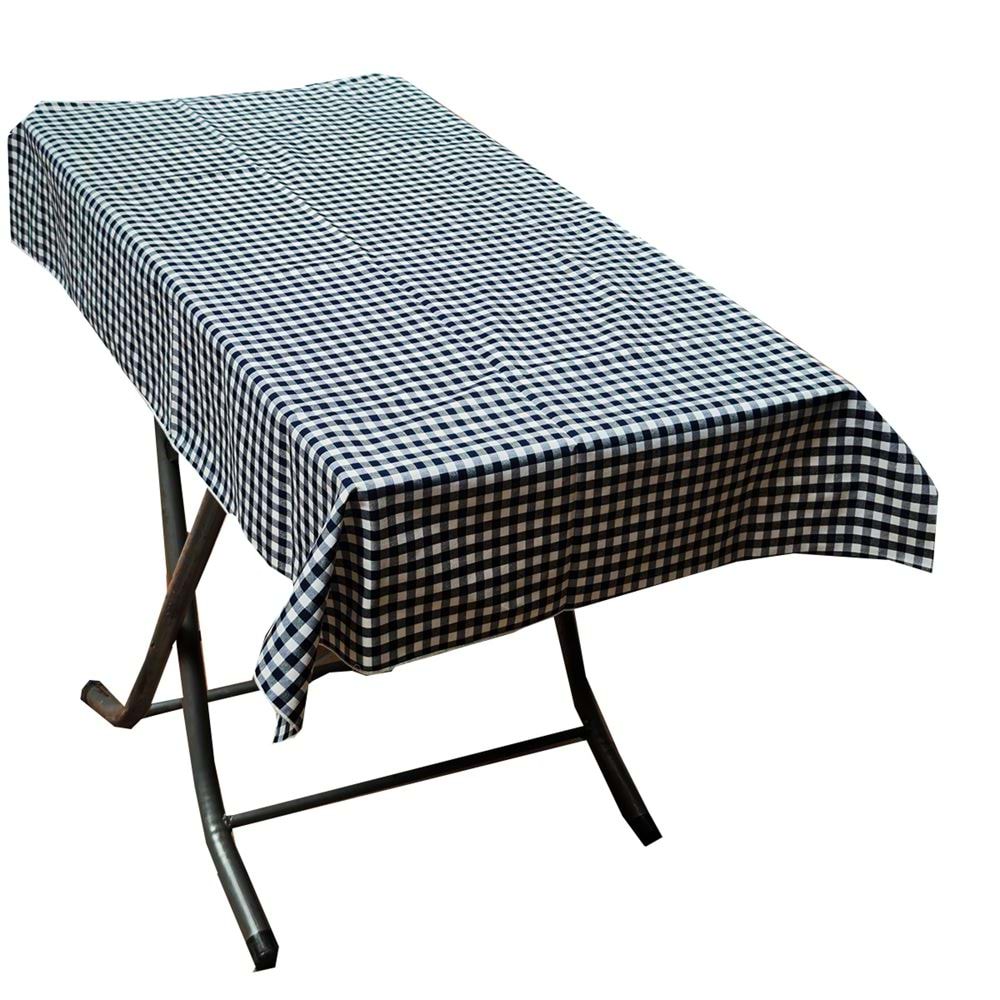 Small Size Navy Gingham Camper Table Cover