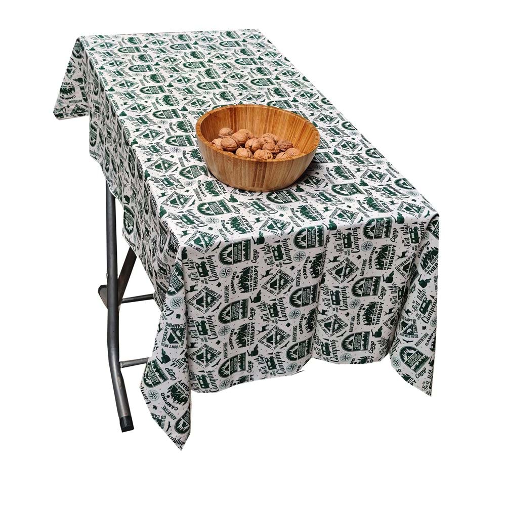 Green Camper Printed Camper Table Cover