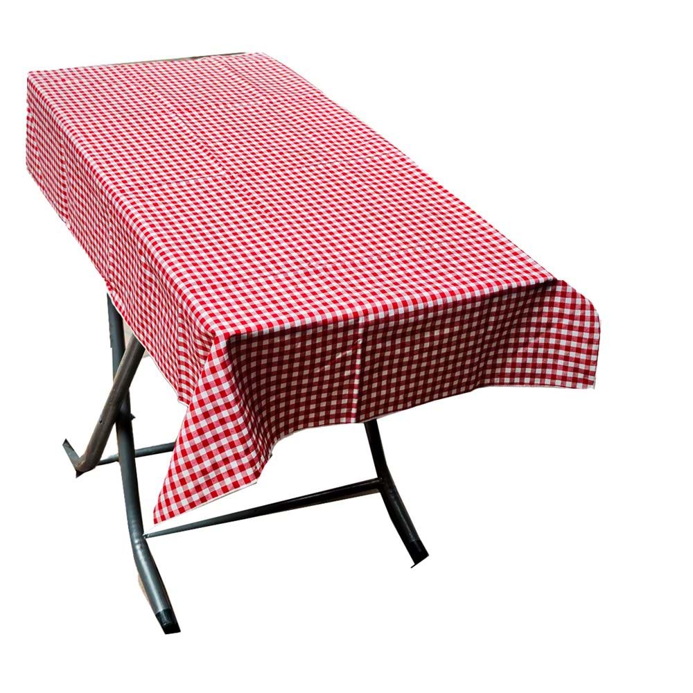 Big Size Red Gingham Camper Table Cover