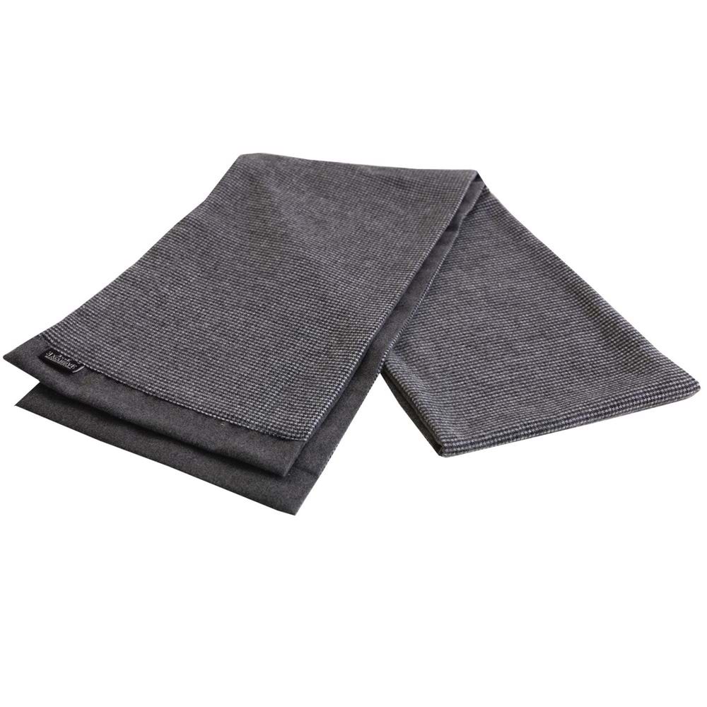 Dark Gray Crowbar Mens Scarf with PU Leather Gift Box