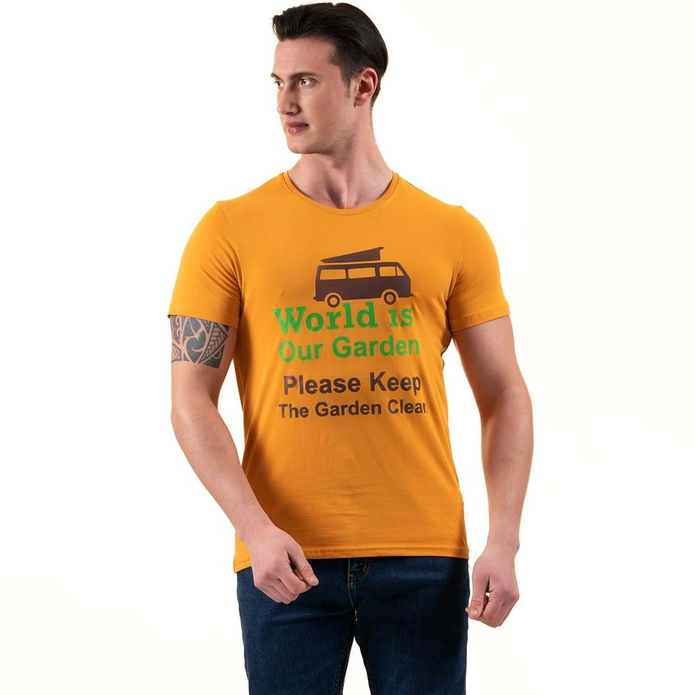 Camper Eco Friendly World is Our Garden Printed Tee O Neck T-Shirt