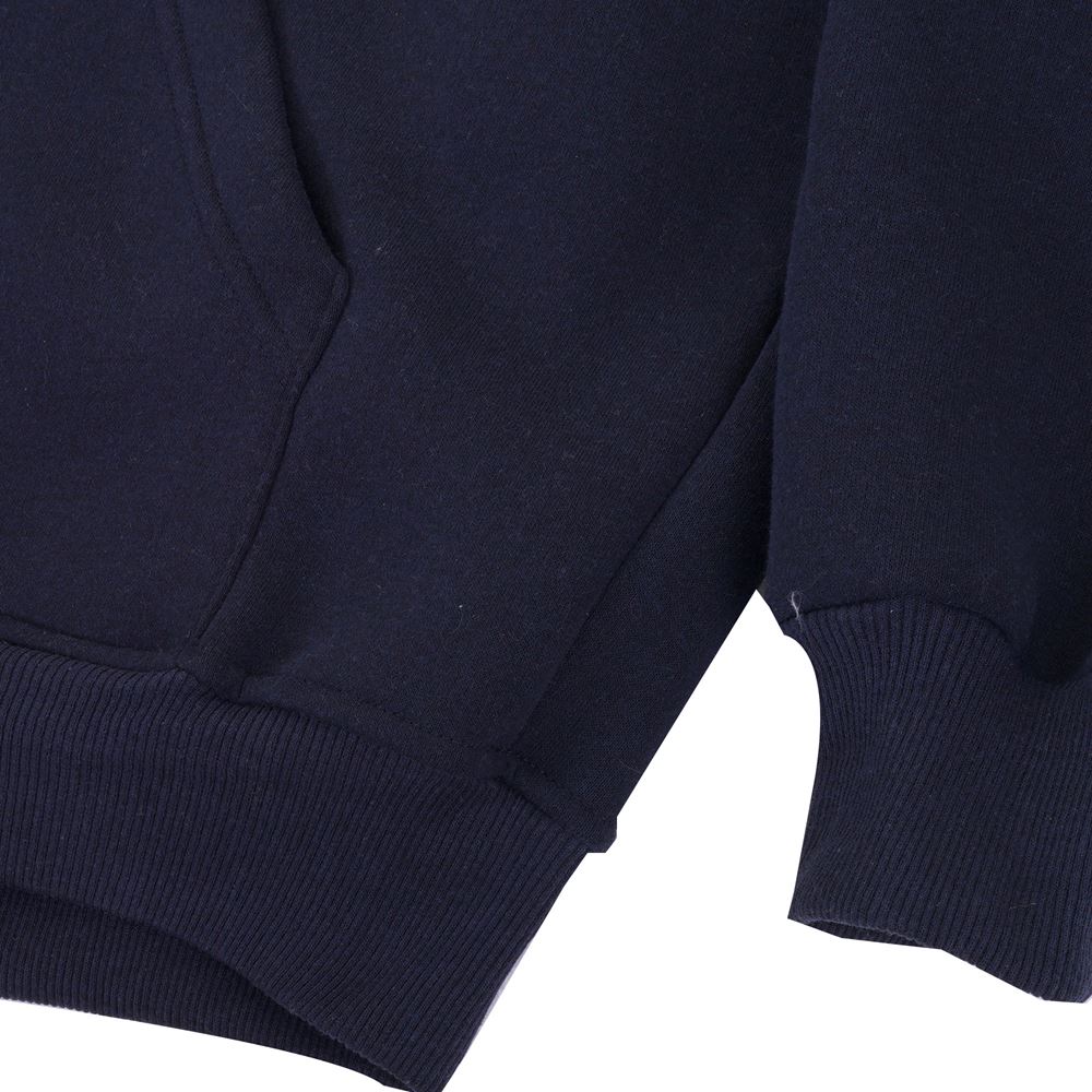 Navy Blue Basic Men's Zipper Hoodie