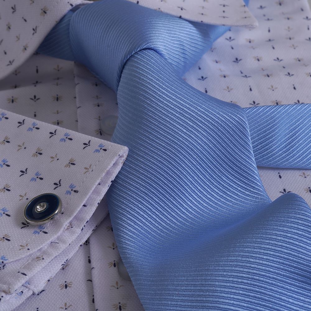 Whie Elegand Printed Men's Shirt