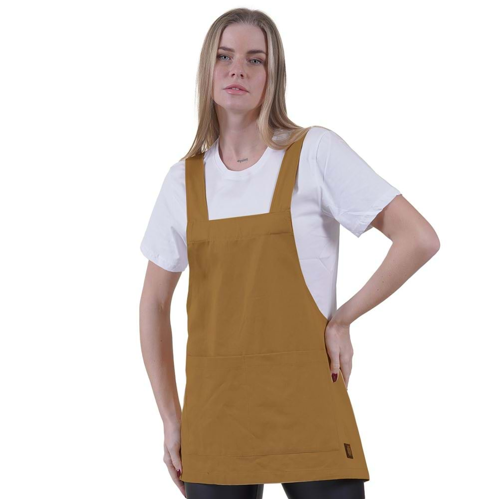 Mustard Yellow Basic Double Pocket Apron for Chef