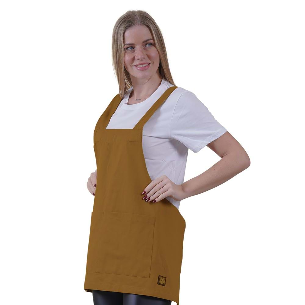 Mustard Yellow Basic Double Pocket Apron for Chef