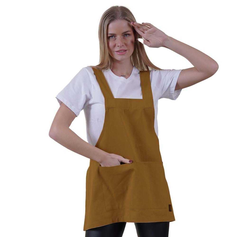 Mustard Yellow Basic Double Pocket Apron for Chef