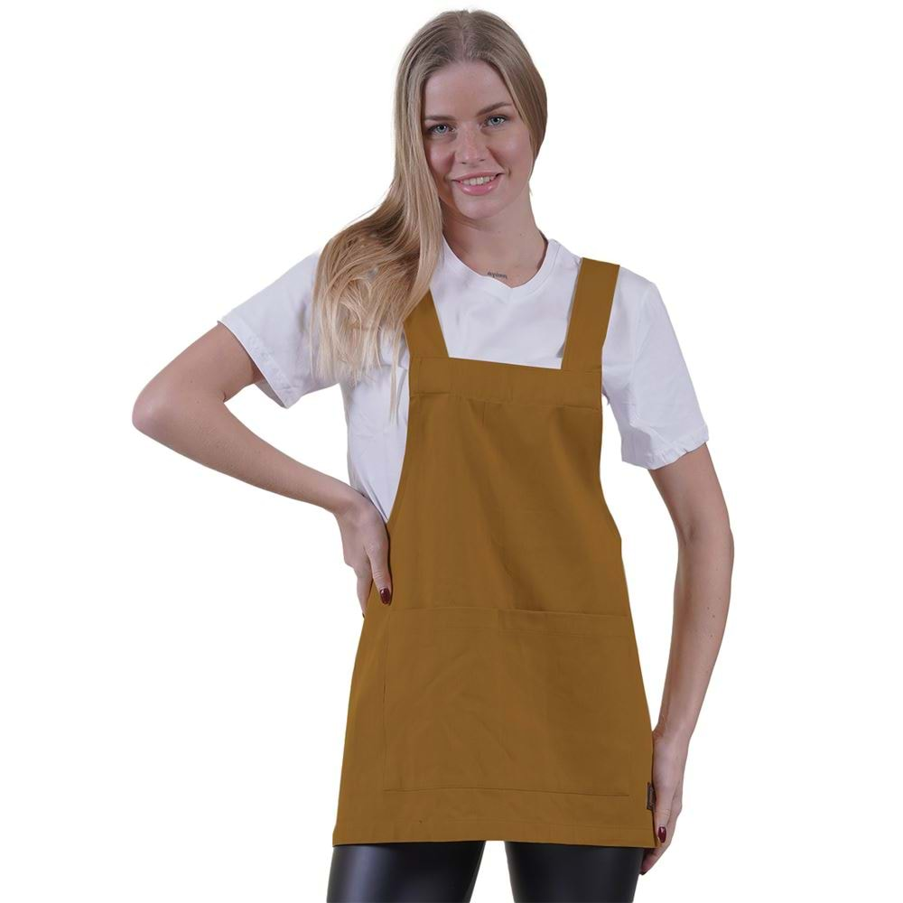 Mustard Yellow Basic Double Pocket Apron for Chef