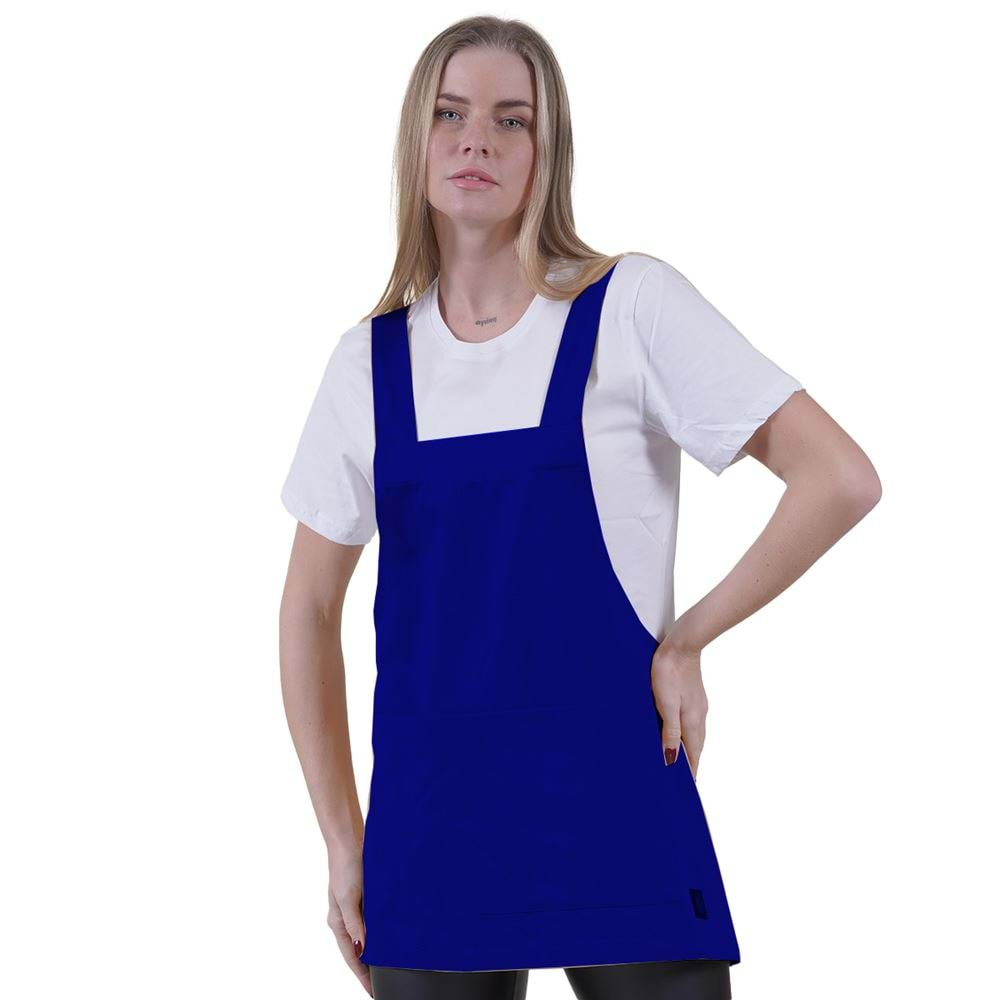 Cobalt Blue Basic Double Pocket Apron for Chef