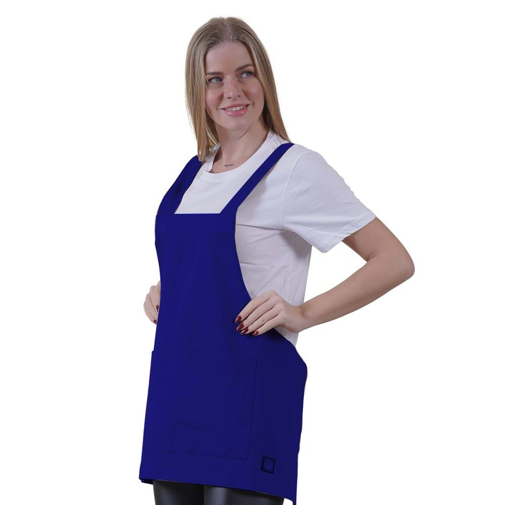 Cobalt Blue Basic Double Pocket Apron for Chef