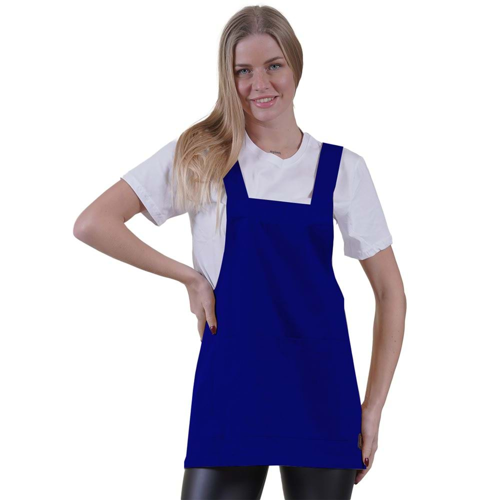 Cobalt Blue Basic Double Pocket Apron for Chef