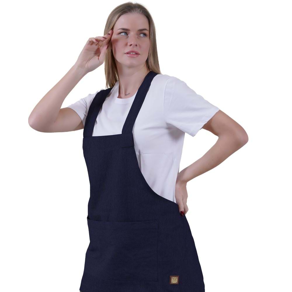 Blue Jeans Basic Double Pocket Apron for Chef