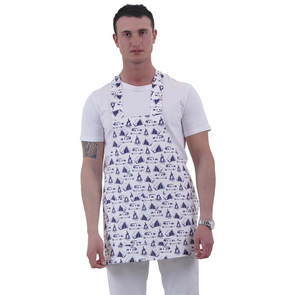 Navy Caravan Double Pocket Apron for Chef