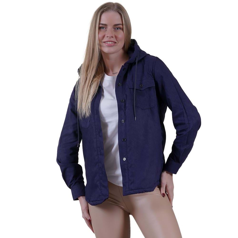 Navy inside Fur Winter Women's Shirt