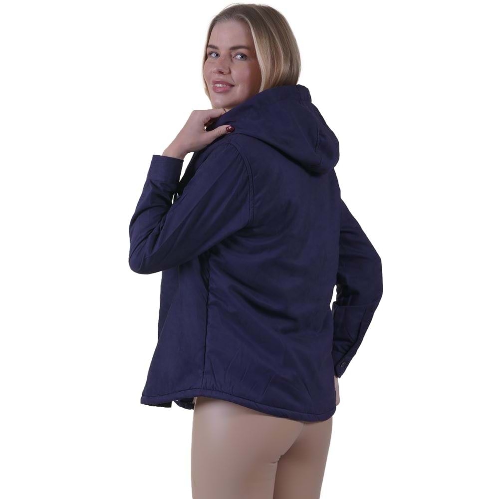 Navy inside Fur Winter Women's Shirt