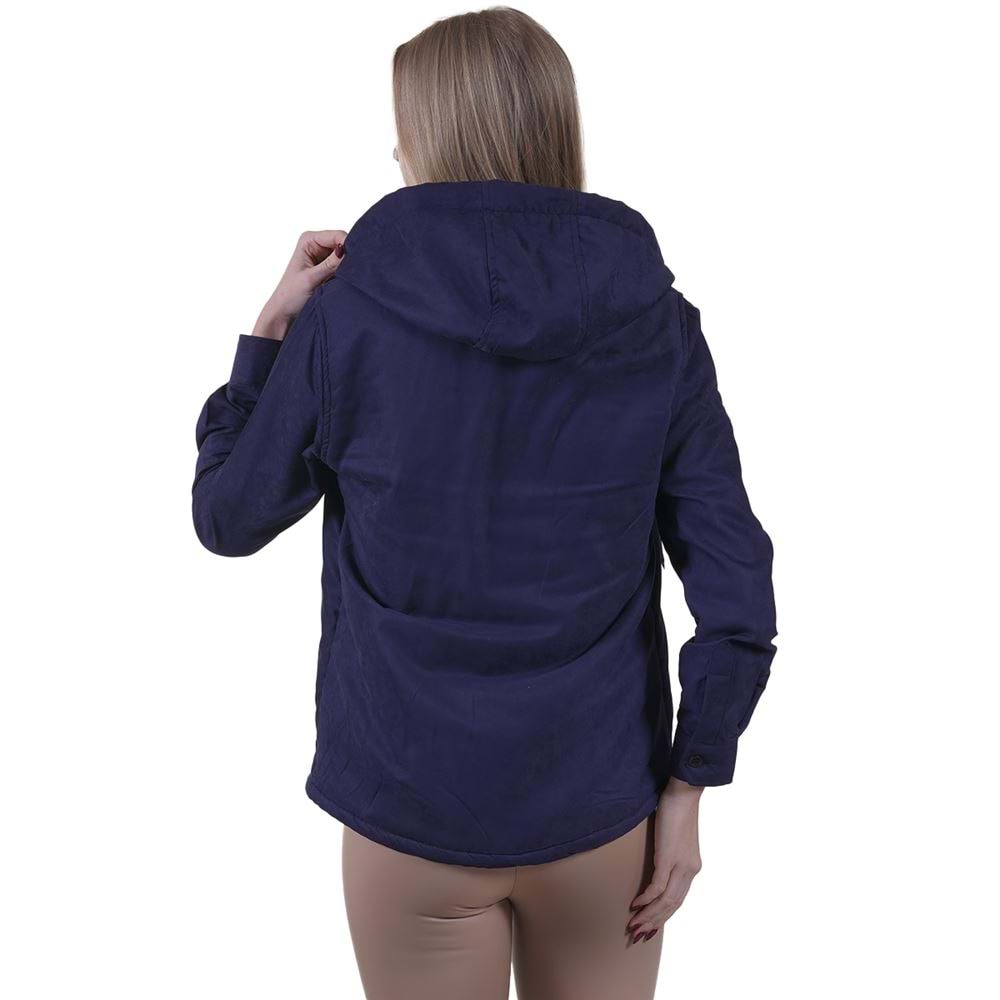 Navy inside Fur Winter Women's Shirt