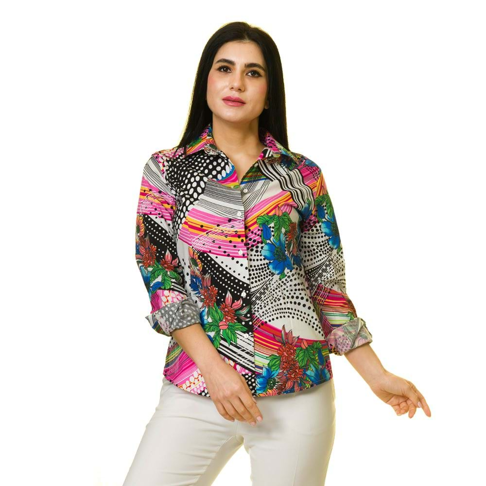 Colorful Digital Printed Designer Women's Shirt