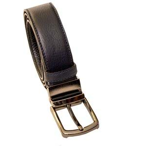 Navy and Black Double Sided 2 Color Genuine Leather Belt