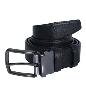 Brown and Black Double Sided 2 Color Genuine Leather Belt