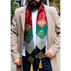 UAE Spirit of The Union National Day Scarf with Tassel Mens Scarf