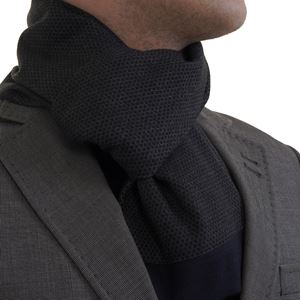 Navy Checkered Designer Wool Mens Scarf