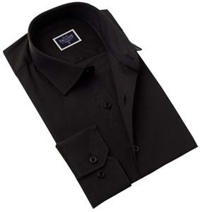 Black Plain Poplin Men's Shirt
