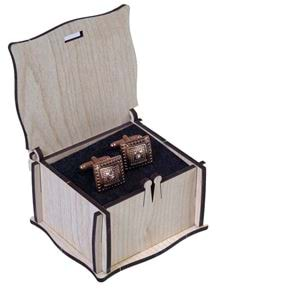 Copper Pair of Cufflinks with Box