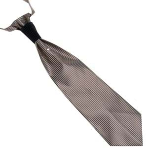 Kahverengi Bej Elegant Jakar Dokuma Tuxedo Tie Set