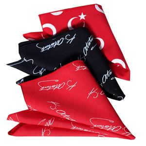 Mustafa Kemal Atatürk and Turkish Flag Pocket Square