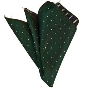 Green Jacquard Woven Quadratic Pocket Square