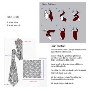Black and Gray Paisley Ascot Hanky Set