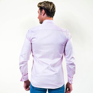Light Pink Formal 100% Compact Satin Cotton French Cuff Shirt