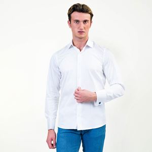 White Classic French Cuff Shirt