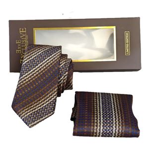 AQ Tie and Pocket Square Set in Box