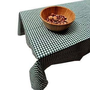 Green White Gingham Square table cover
