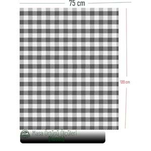 Mustard White Gingham 120 cm table cover