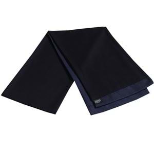 Navy Solid Mens Scarf with PU Leather Gift Box