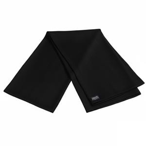 Black Solid Mens Scarf with PU Leather Gift Box