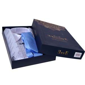 Whie Elegand Printed Men's Shirt
