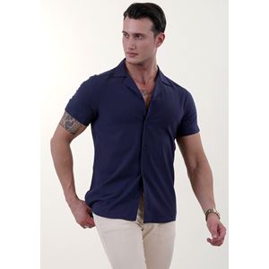 Navy Men's Hawaiian Summer Shirt