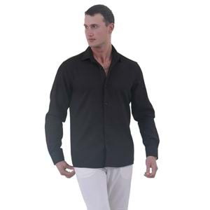 Black Soft Collar Men's Shirt